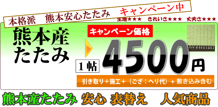 畳表替え3500円